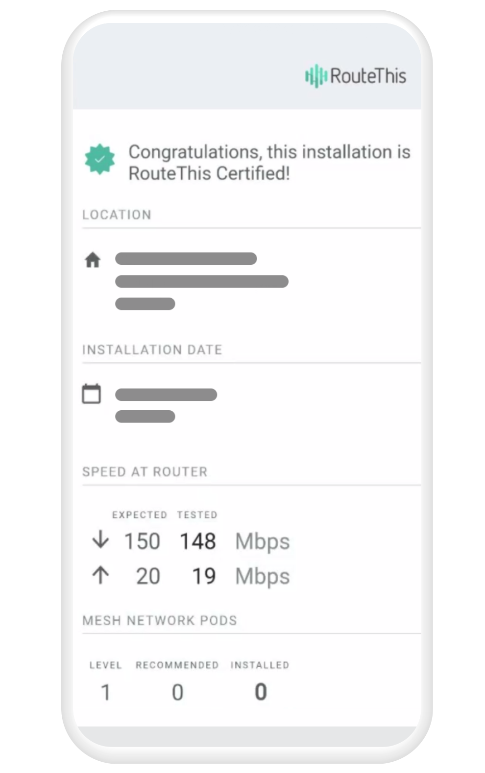 Keep all installation details accessible